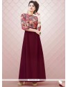 Zesty Magenta Georgette Designer Gown