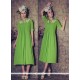 Baronial Georgette Green Designer Kurti