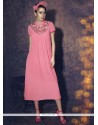 Gilded Georgette Pink Designer Kurti