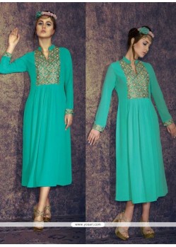 Elite Sea Green Designer Kurti