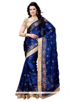 Exciting Navy Blue Designer Traditional Saree