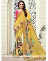 Invaluable Georgette Print Work Printed Saree