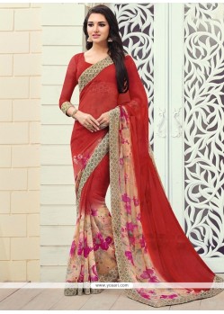 Perfect Print Work Georgette Printed Saree