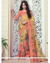 Spellbinding Print Work Georgette Printed Saree