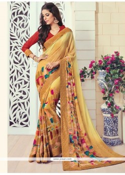 Beauteous Georgette Multi Colour Printed Saree