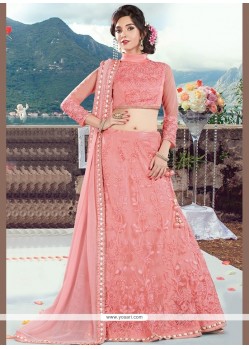 Brilliant Embroidered Work Net Lehenga Choli