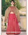 Impressive Jacquard Hot Pink Lehenga Choli