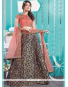 Vivid Jacquard Pink Lehenga Choli