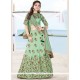 Outstanding Art Silk Sea Green Embroidered Work Lehenga Choli