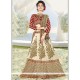 Mesmerizing Off White Embroidered Work Art Silk Lehenga Choli