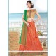 Tantalizing Embroidered Work Orange Lehenga Choli