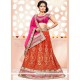 Vivid Silk Orange A Line Lehenga Choli