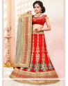 Stunning Silk Embroidered Work A Line Lehenga Choli