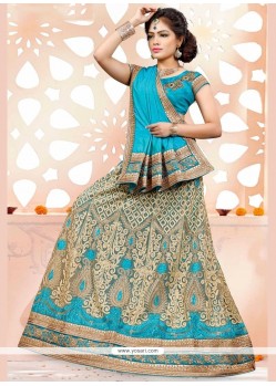 Sightly Resham Work Silk Lehenga Choli