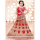 Tantalizing Net Patch Border Work A Line Lehenga Choli