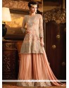 Mesmerizing Embroidered Work Net Designer Palazzo Suit