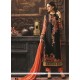 Aristocratic Georgette Black Designer Straight Salwar Kameez