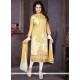 Cute Chanderi Off White Churidar Suit