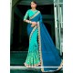 Snazzy Faux Chiffon Designer Half N Half Saree