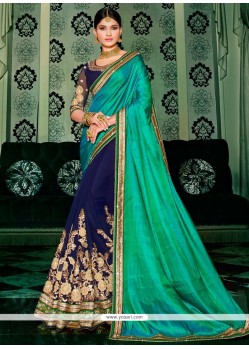 Urbane Georgette Designer Half N Half Saree