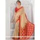 Topnotch Gold And Red Art Silk Traditional Designer Saree