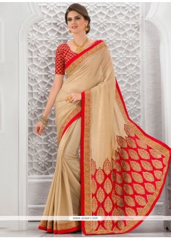 Topnotch Gold And Red Art Silk Traditional Designer Saree