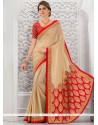 Topnotch Gold And Red Art Silk Traditional Designer Saree