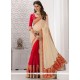 Beckoning Faux Chiffon Patch Border Work Designer Traditional Saree