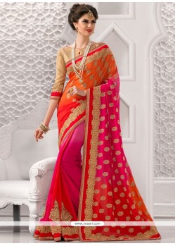 Ideal Bhagalpuri Silk Patch Border Work Designer Traditional Saree