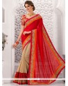 Tiptop Art Silk Red Traditional Designer Saree