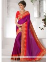 Majestic Art Silk Patch Border Work Classic Designer Saree