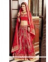 Red Banarasi Silk Wedding Lehenga Choli