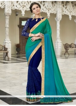 Renowned Lace Work Designer Traditional Saree