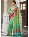 Entrancing Faux Chiffon Multi Colour Designer Traditional Saree