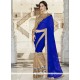 Lavish Faux Chiffon Blue Designer Traditional Saree