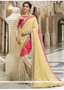 Desirable Georgette Embroidered Work Designer Traditional Saree