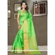 Innovative Weaving Work Green Designer Traditional Saree