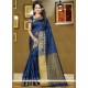 Navy Blue Weaving Work Art Silk Designer Traditional Saree