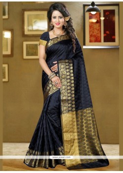 Superlative Black Designer Traditional Saree