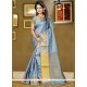 Ethnic Art Silk Blue Weaving Work Classic Designer Saree