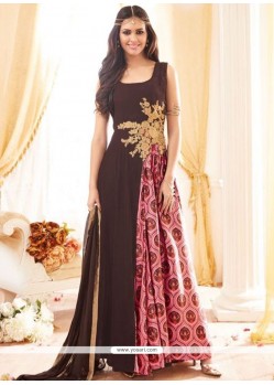 Gleaming Wine Floor Length Designer Salwar Suit