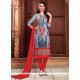 Mesmeric Cotton Embroidered Work Churidar Suit