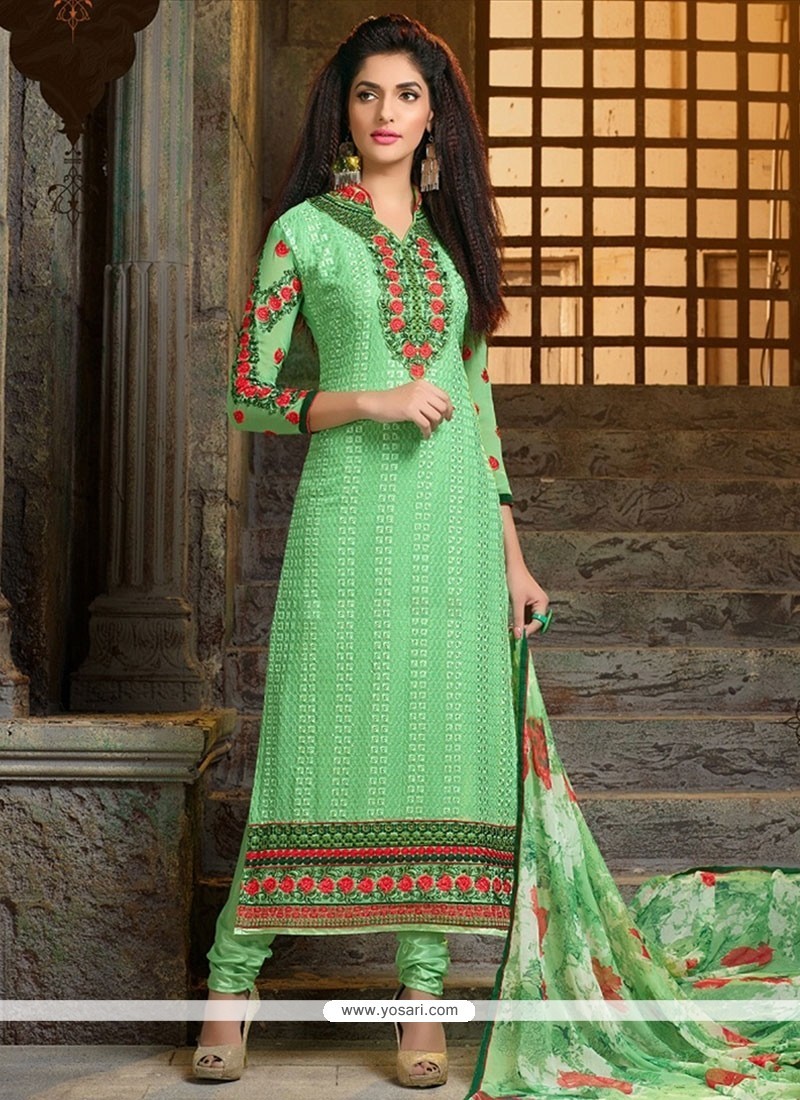 Buy Peppy Sea Green Churidar Designer Suit | Churidar Salwar Suits