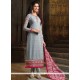 Invaluable Grey Churidar Designer Suit