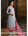 Invaluable Grey Churidar Designer Suit