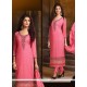 Mystic Rose Pink Georgette Churidar Designer Suit