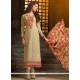 Absorbing Stone Work Georgette Beige Churidar Designer Suit