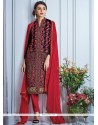 Resplendent Maroon Churidar Designer Suit