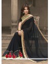 Innovative Georgette Black Traditional Saree