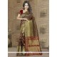 Epitome Weaving Work Green And Maroon Classic Saree